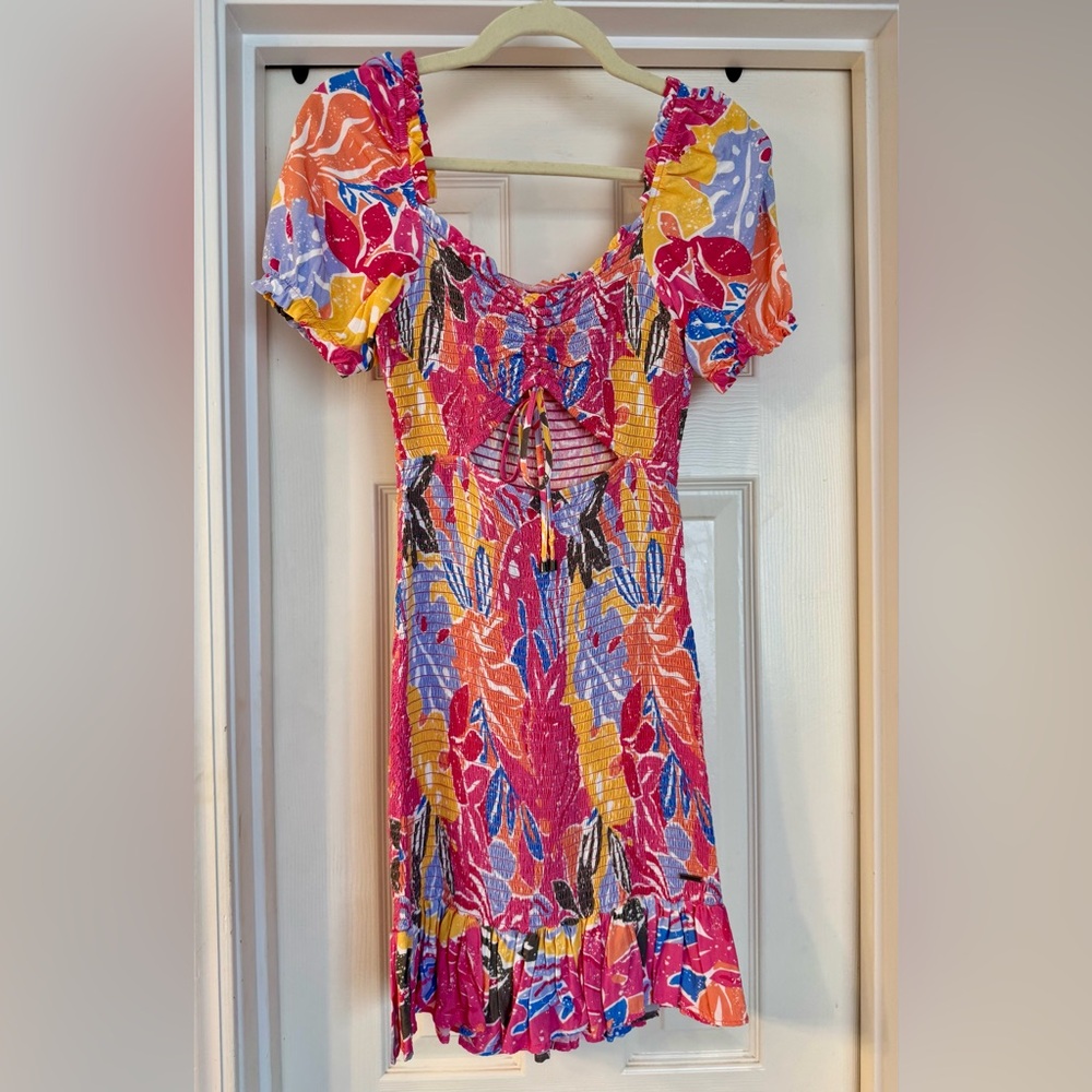 NWOT Maaji Reversible Front/Back Tropical Floral Bodycon Style Dress Small - Picture 7 of 8